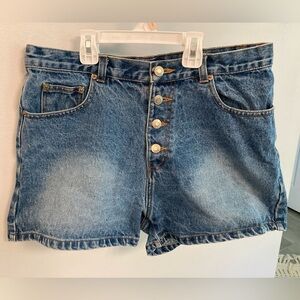Vintage Old College Inn button fly high waisted jean shorts juniors sz 11